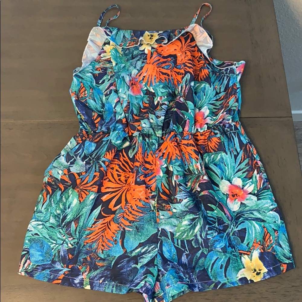 Fashion Union L tropical print romper